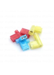 30PCS Fully Insulated 6.3mm Female Flag Spade Wire Connector Quick Crimp Disconnects Electrical Wiring Assortment Terminal