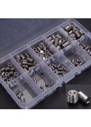 200pcs Assortment Home -M8 Repair Hexagon Manual Fasteners Stainless Steel Lightweight Screw Set