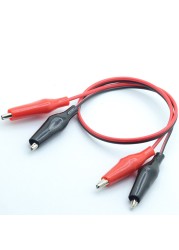 10pcs/lot 1m Test Leads With Alligator Clip Double End Jumper Electrical Wire Cable Connector Wire Circuit Experiment