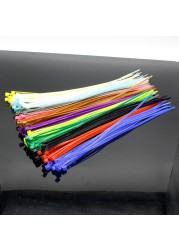 100pcs/pack 4*200mm width 2.7mm colorful factory standard self-locking plastic nylon cable ties, wire zip tie