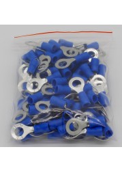 RV2-6 Blue Ring insulated terminal Cable Wire Connector 100PCS/Pack suit 1.5-2.5mm Electrical Crimp Terminal RV2.5-6 RV