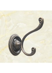 Bronze Metal door wall hooks hanger Antique Hooks Wall Hanger Curved Buckle Horn Lock Clasp Hook For Wooden