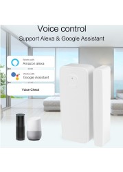 Tuya Smart Life Wireless Door/Window Detector APP Notification Alerts Security Sensor Support Alexa Google Home No Need Hub