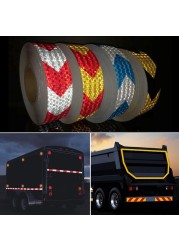 Car Styling Reflective Stickers Self Adhesive Warning Tape 50mm x 10m