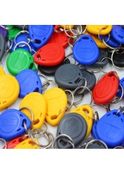 100KHZ Waterproof RFID Card Key Fob Access Control Color Smart Card Keychain 125pcs