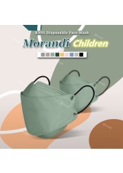 الأطفال FFP2 أقنعة Morandi ل 6-12 سنة الكورية Homologada Mascarillas FPP2 Niños 4 طبقات الأسود قناع KN95 FFP2mask الاطفال