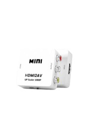 HDMI-Compatible with RCA AV/CVSB L/R Adapter Video Box HD 1080P 1920*1080 60Hz HDMI2AV Support NTSC PAL Output HDMIToAV