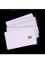 New 5pcs ISO Plastic IC With Chip SLE4442 Blank Smart Card Contact IC Card Safety White
