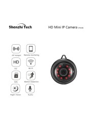 IP Camera , WiFi Mini Cam Camera With Infrared Night Vision 2-Way Audio Motion Tracker CCTV P2P Home Security (Hook Type)