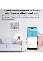 Tuya WiFi Temperature Sensor Hygrometer Smart Life Display Hygrometer Thermometer Detector Work with Alexa Google Home Assistant