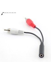 3.5mm RCA Female Connector, Stereo Jack, Y Jack to 2 RCA Male Adapter 3.5 Aux Audio Jack, Headphone Connector, Music Cable