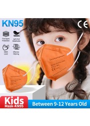 EU Approved FFP2 Kids Mask Mascarillas FPP2 Niños Mask 9-12 Years Kids 5 Layer Dust KN95 Mask Masque Enfant ffp2FFP2 Child Mask