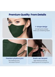 Elough Mask FFP2 CE Certificated 3D Protective Kn95 Face Mask Dust-proof PM2.5 Respirator Filtration Respirator KN 95 Mask