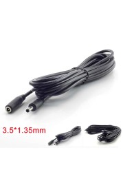 1/1.5/3/5M Male Female DC Power Accessory Extension Cable 5V 2A Power Adapter Cord 3.5mm x 1.35mm Connector for CCTV Security Camera