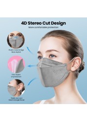 Adult kn95 Mask fpp2 Masks Disposable Mask Reusable Mascarillas Faciales Cubrebocas kn95 Certified Mascarillas