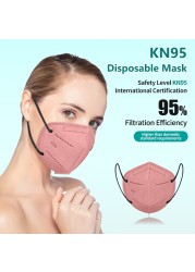 KN95 mascarillas 5-layer ffp2 approved colors morandi masque adult face masks fpp2 homology ada ffp2masque negras certified kn95