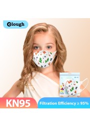 Elough Mascarillas FPP2 Niños Mask Infant Reusable FFP2 3D Cartoon KN95 Masks For Kids FFP 2 4 Layers ffp2 Kids Mask