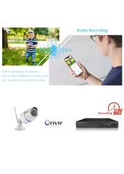 4MP Outdoor WiFi IP Camera Home Security Surveillance Video WiFi Camara HD 1080P Wireless WiFi Audio Recording Camera