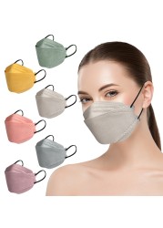 كوري KN95 أقنعة Mascherine FFP2 شهادة CE Mascarillas FPP2 رمادي Masque FFP 2 الكبار 4 طبقات قناع وجه واقي ffp2fan