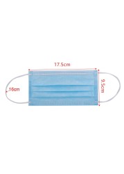 Nonwoven Disposable Masks 3 Layers Face Mask Breathable Disposable Mouth Mask Adult Mascarilla Mask 18 Hours Shipping