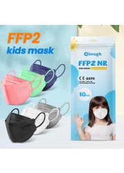 Kids Masks FFP2 Black KN95 Máscara Kids Mascarillas FPP2 niños quiurgicas homology adas FFP2 Mask Thickness Disposable Mask for Kids