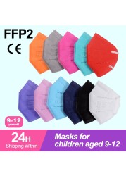 9-12 Years FFp2 Mascarillas Children Colors kn95fan Kids ffp2fan Ninos CE Masque FPP2 Reusable Filter Mask kn95 infantil