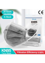 5 طبقات FPP2 المعتمدة قناع KN95 Mascarillas quiurgicas المثليين الكربون المنشط قناع للوجه يستخدم مرة واحدة FFP2 ffp2قناع маскللنساء