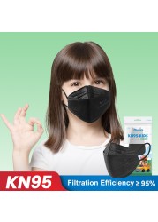 أطفال KN95 موضة قناع الوجه الأطفال FPP2 mascarilla ffp2 infantil masque noir ffp2fan ce قابلة لإعادة الاستخدام التنفس ffp 2 قناع مرشح