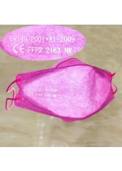 CE KN95 80 Colors Adult FFP2 Mask Black Mascarillas Mask Certified Health Protection Wholesale Fish Face Mask Respirator Filter FPP2