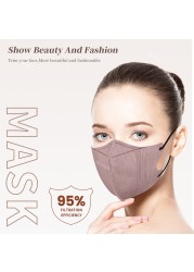 Elough Morandi 3D Mask for Mascaras kn95 korean fish mask ffp2fan adult 4L Ayers FFP 2 KN95 Mask KN 95 Mask Black