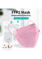 KN95 Mascarilla Respirator Mask 5 Layers FPP2 homology ada CE FFP2 Reusable FPP2 Respirator Mask ffp2fan Protective Mask KN95 Masque FFP3