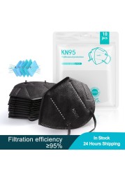 White Black Kn95 Mask 5 Layers Mask ffp2mascherine KN95 Reusable ce certified adult ffp2reuse zable mascherine Kn95 Mascarillas face mask