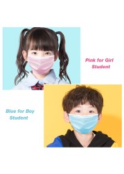 Disposable baby mask 3 layers colorful non woven baby masks for kids