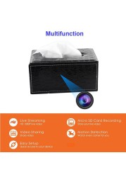 1080P HD PU Leather Tissue Box WiFi Home Security Camera Surveillance Camera Motion Detection Baby Monitor Romote Monitoring