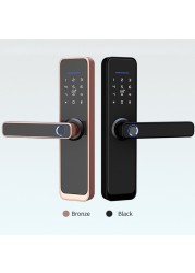 WIFI Biometric Fingerprint Smart Door Lock Electronic Password RFID Card Tuya APP