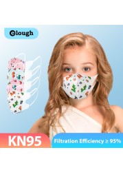 أقنعة ffp2fan Niños مناسبة للأطفال بعمر 4-12 سنة FFP2 4 طبقات CE KN 95 ماسكارا للأطفال KN95 Mascarillas infantil FPP2 homology ada