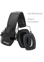 Howard Leight R-01526 Honeywell Impact Sports Sound Amplification Electronic Shooting Earmuffs with Case and Ear Pads