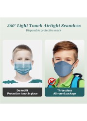 FPP2 Kids Masks 4-12 Years Mascarillas FPP2 Niños 4 Layers ffp2fan Kids CE Approved FFP 2 Baby Masks Kn95 Fish Masks