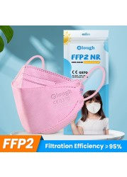 FFP2 Masks For 6-12 Years Kids FPP2 Masks Kids Kn 95 Mask FP2 Homology Ada 4 Ply Korean KN95 Mask ffp2 infant ffp2fan niños