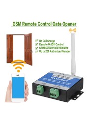 RTU5024 GSM Gate Opener Relay Switch Wireless Remote Control Door Access Long Antenna Free Call 850/900/1800/1900MHz Door Opener