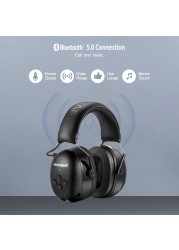 Zohan Electronic 5.0 Headphones Bluetooth Earphones Hearing Protection Headphones Safety Music Charging Noise Reduction