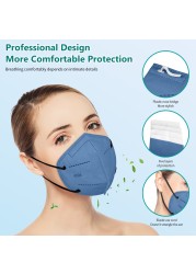 KN95 ffp2mascarillas mask 5 layers fpp2 masque Morandi FPP2 adult approved face masks protection from mascarillas ffp2 maske