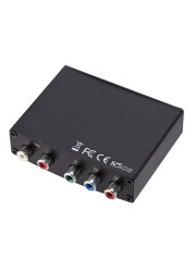 HDMI-Compatible RGB Component Converter 1080P HD 5 RCA YPbPr Video R/L Audio Converter Converter for PC TV with EU US Plug