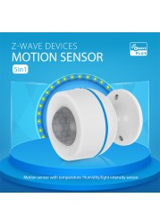 NEO Coolcam Z Wave Plus 700 Series PIR Motion Detector with Temperature Humidity Light Sensor Work with Smartthing, Vera