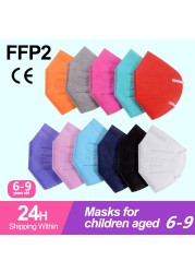 10/20/50pcs ffp2mask niños 6-9old mask for children kn95 mascarillas niños ce washable kids ffp2reutilizable fpp2 infantil masks