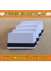 10pcs/50pcs PVC Blank White Plastic Cards 30Mil Heco Magnetic Card Mag Ribbon Printable For CR80 Inkjet Printer