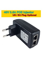 CCTV Security Surveillance PoE Power Supply 48V 0.5A 24W POE Wall Plug PoE Ethernet Adapter IP Camera Phone US EU Plug