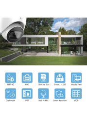 Dahua IP Camera 4MP 6MP PoE Starlight Infrared Night Vision Built-in Mic SD Card Slot IP67 Video Surveillance Replacement 4433C-A 4631C-A