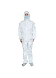 Reusable protective suit coverall solid material suit safety cover labor protection suit anti spit liquid splash protection clothing