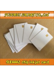 50pcs White Inkjet Printable Plastic IC With SLE 4442 Card ISO 7816 Blank Smart Contact IC Card For Epson/Canon Inkjet Printer